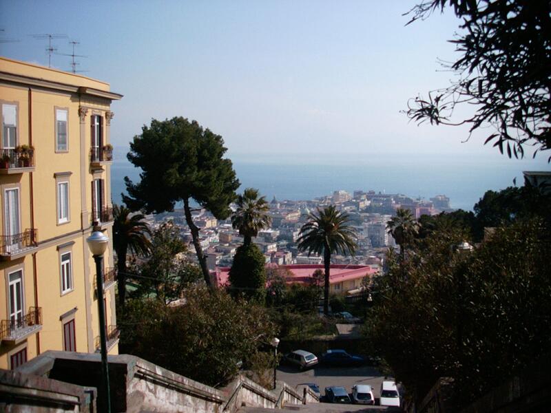 view on naples on the way from Funicolare Amedeo to Castel San Elmo