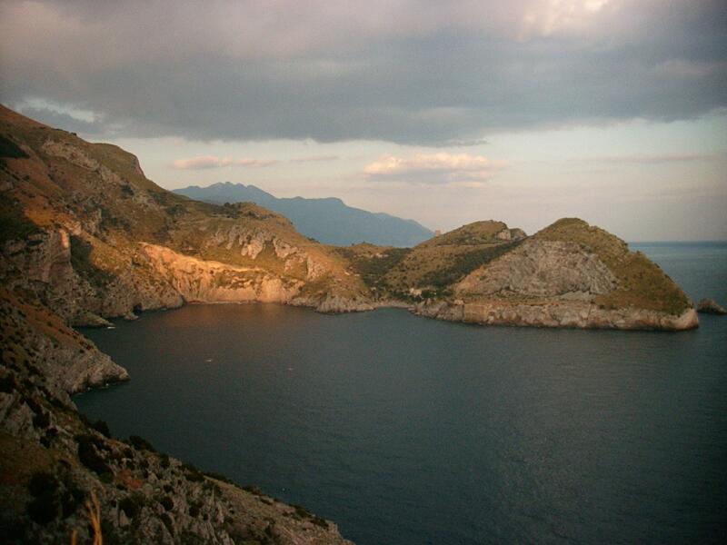 View from Punta Campanella to Baia di Ieranto